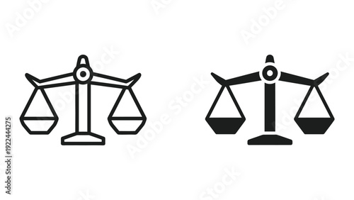 Scales of Justice Icon Set