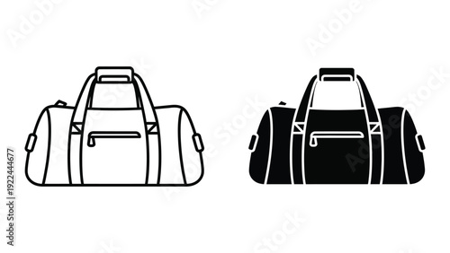 Duffle bag vector illustration