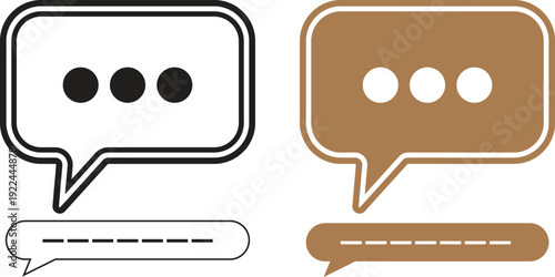 Chat bubbles with ellipsis icons