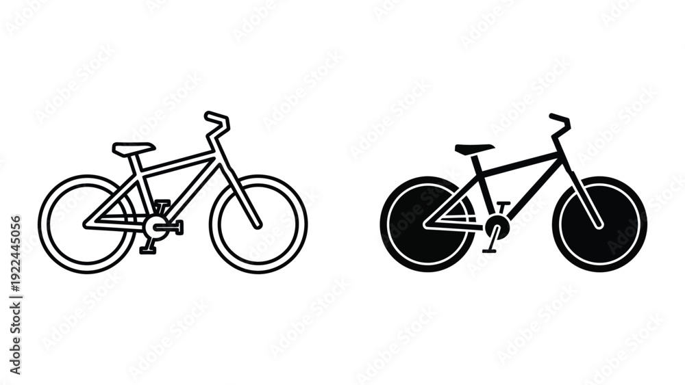 Obraz premium Two bicycles side by side