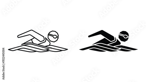 Swimmer starting position icon