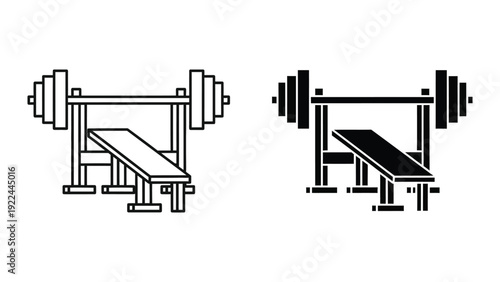 Bench Press Equipment Illustration