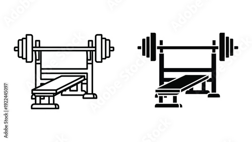 Weight Bench Illustration Set