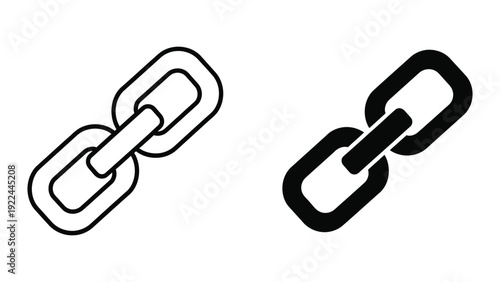 Chain link icon set