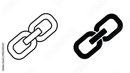 Chain link icons in black and white