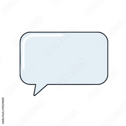 Minimalist Speech Bubble Illustration for Communication and Dialogue Designs