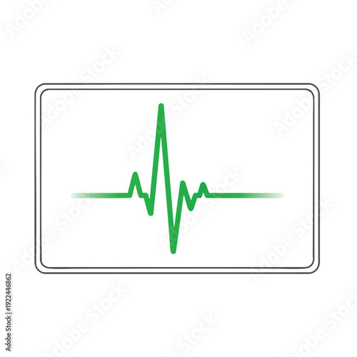Medical Monitor Display Showing Heart Rate Graph Healthcare and Technology Concept