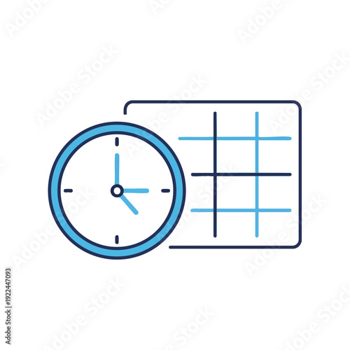 Stylish Desk Workspace with Clock and Calendar for Time Management and Planning