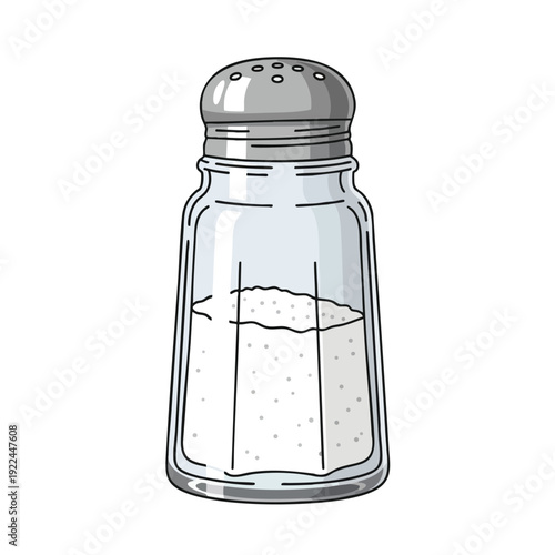 Stylish Salt Shaker with Salt Crystals for Kitchen and Dining Decor