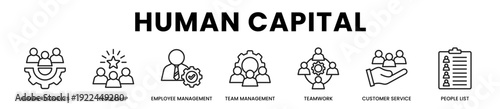 E02-Human Capital All In One Icon Multi Styles Vector Set