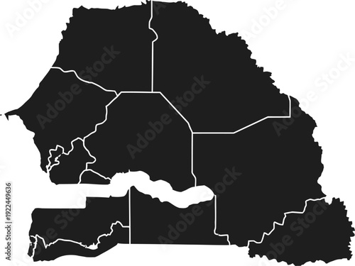 Accurate Real-World Map Silhouette of Senegal

High-quality silhouette map of Senegal with accurate boundaries. Editable EPS vector suitable for West African geography and infographic projects.