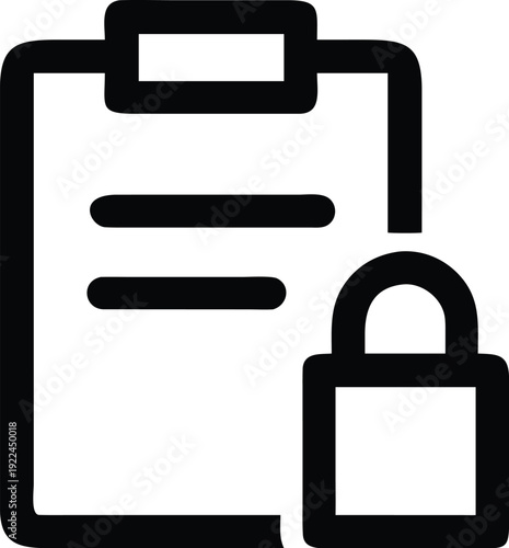 A secure document with a padlock symbolizing confidentiality and privacy.