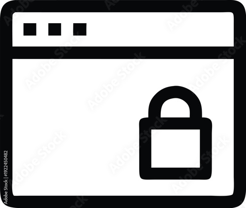 A secure web browser window with a padlock icon indicating safety and privacy.