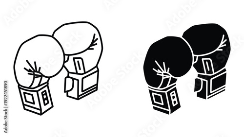 Boxing gloves illustration