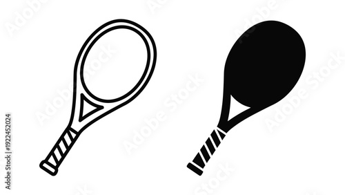 Tennis rackets illustration