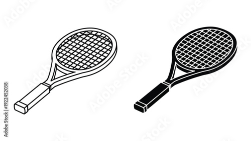 Tennis rackets illustration