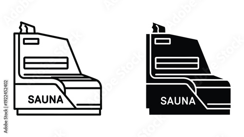 Sauna sign icon vector illustration