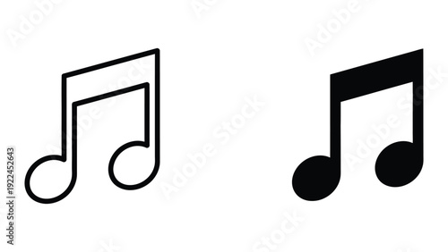 Eighth musical notes on white background