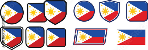 Free Download Philippines Flag Icon Set for ASEAN Football Championship Tournament Celebration Collection Design - GFXLoad