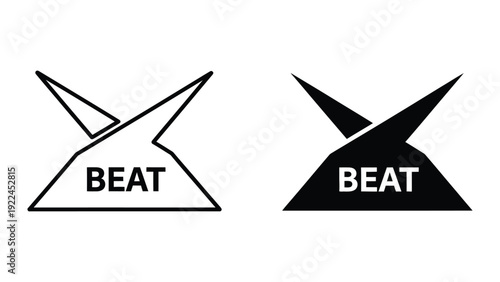 Paper planes with the word beat