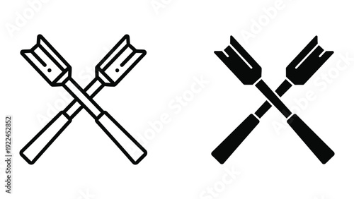 Crossed fork and knife icon