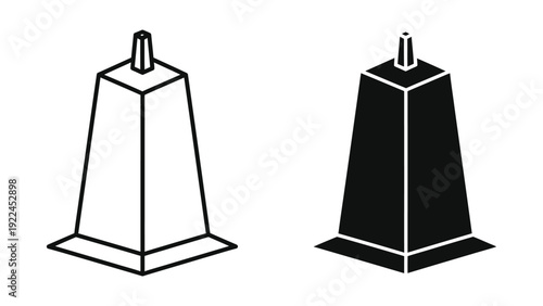 Black and white dumbbell icon