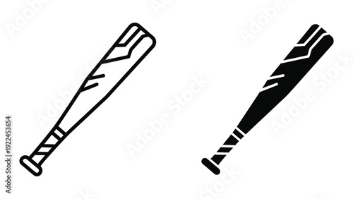 Baseball bats illustration