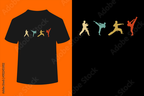 Vintage Taekwondo Tae Kwon Do Fighter T-Shirt 
