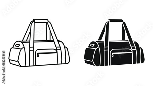 Handbag illustration on white background