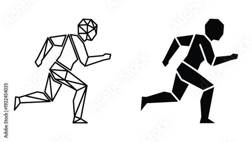 Soccer players running with ball