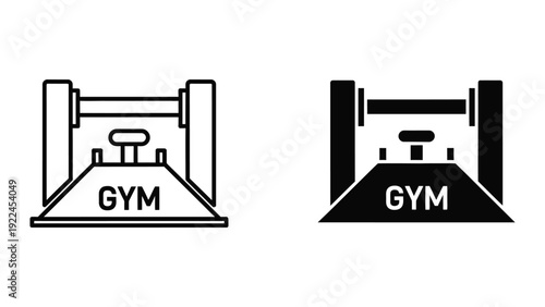 Barbell icon for gym logo