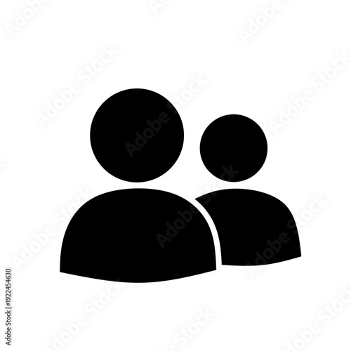 Black User Group Silhouette Icon Vector