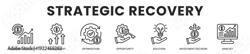 Strategic Recovery All In One Icon Multi Styles Vector Set