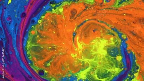 Mesmerizing Swirling Abstract Art of Bright Neon Colors, Perfect for Backgrounds and Creative Projects