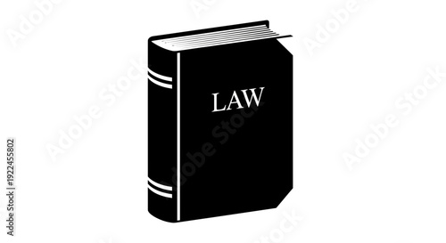Black Law Book with White Text.