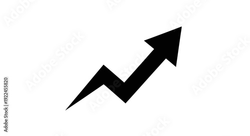 Black Arrow Symbolizing Growth and Success.