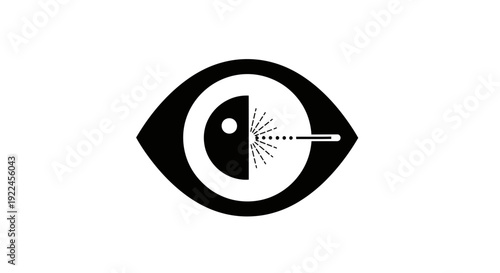 Black and White Eye Illustration Design.