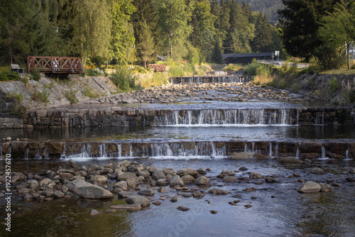 Elbe river in the mountain town of Spindleruv Mlyn