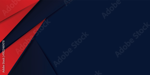 abstract 3d dark blue background with a combination of luminous red overlap layers background