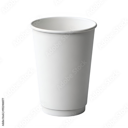 Wallpaper Mural A close-up view of a white disposable paper cup against a white background Torontodigital.ca