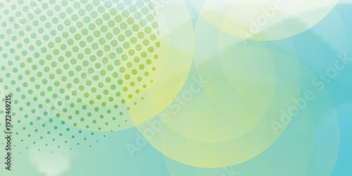 Minimalist banner background green and yellow gradations circle shape.modern.vector eps 10
