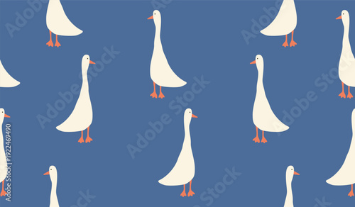 Cute duck pattern background vector design