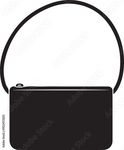 Dainty Rectangular Wristlet Bag Silhouettes with Thin Loop Strap for Fashion Branding