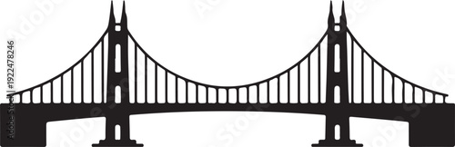 simple seamless bridge illustration