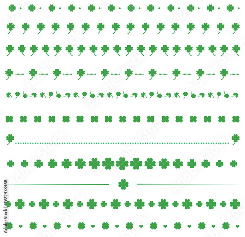 Clover dividers sets vector collection