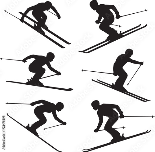 ski silhouettes