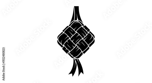 Traditional Thai Knot or Ketupat Illustration.