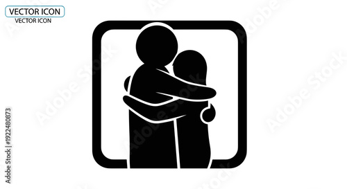 Silhouette of Adult and Child Hugging 1.