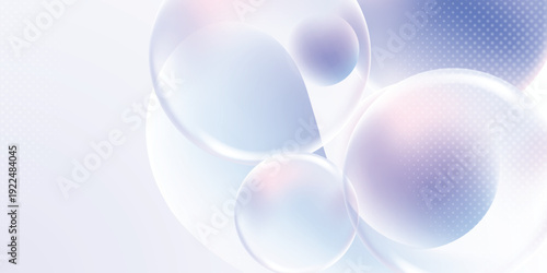 Abstract Bubbles fluid vibrant gradient shapes on white background. abstract motion graphics loop background. Vector illustration