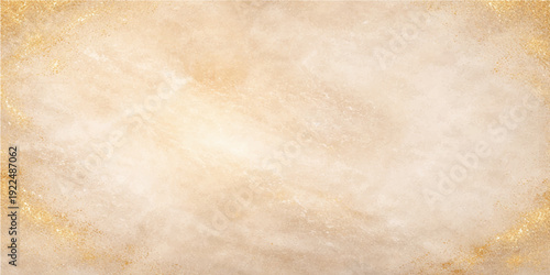 A blank vintage parchment sheet with a stained grunge texture and aged beige surface creates a weathered antique paper backdrop for retro design